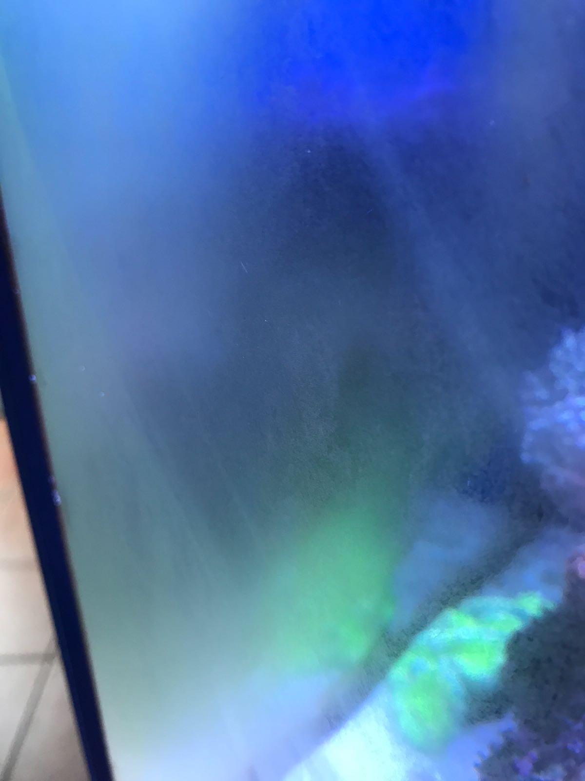 Aquarium glass indicator